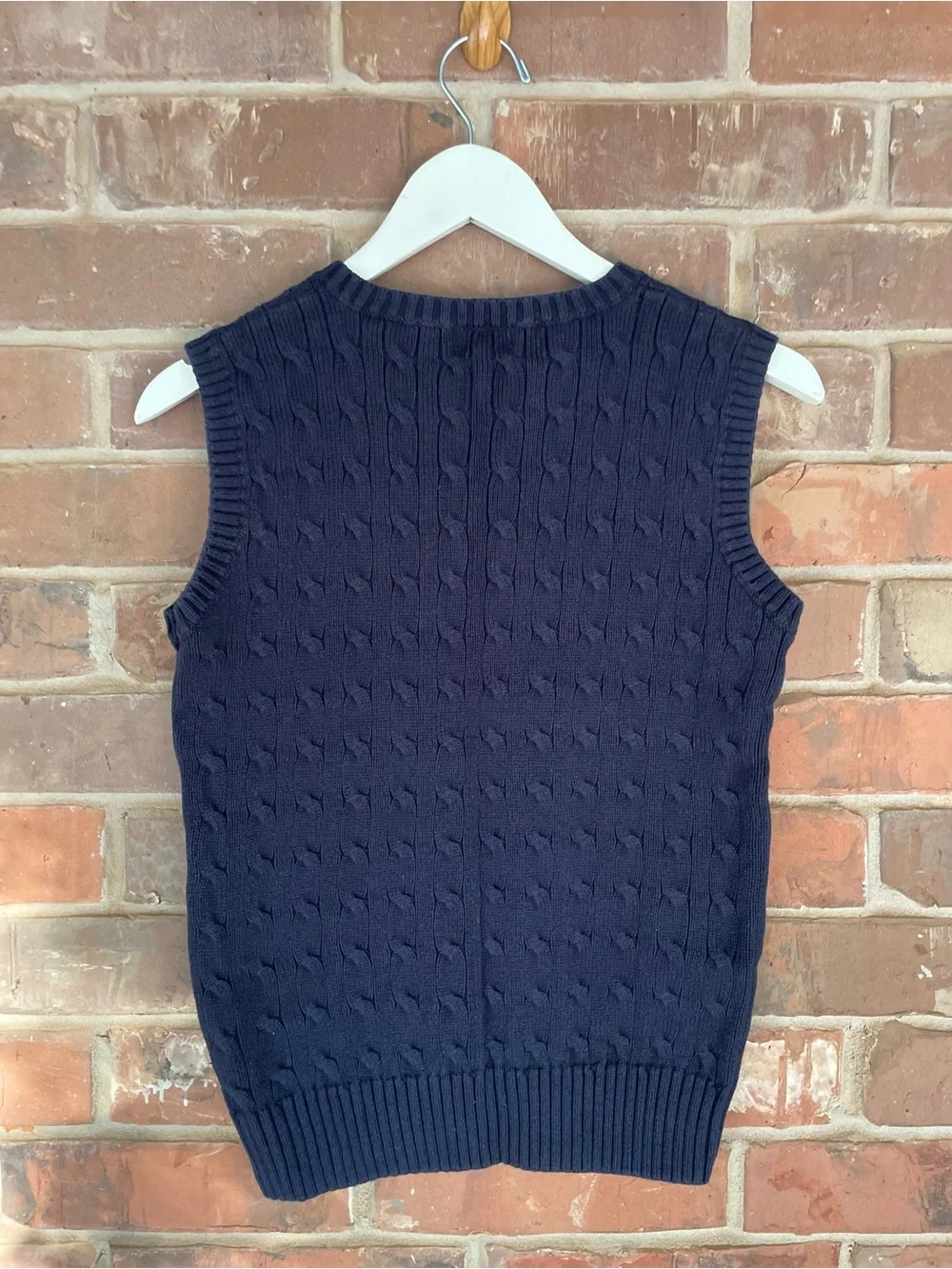 Polo by Ralph Lauren Boys Cable Knit Sweater Vest size Large but fits like small